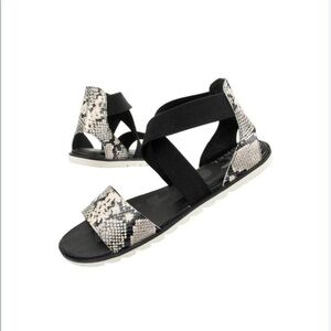 Sorel snakeskin sandals NEW